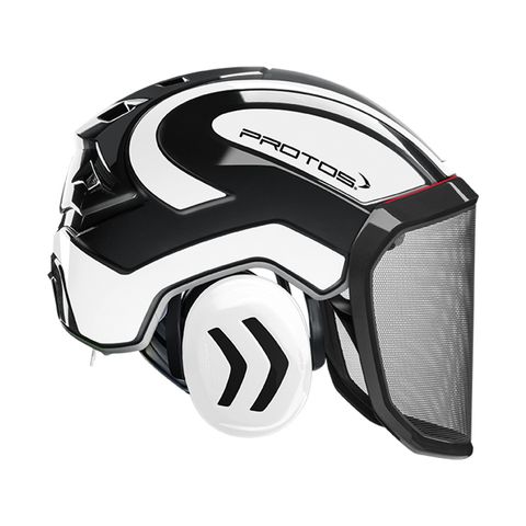 PROTOS® Integral Forestry Helmet - Black/White