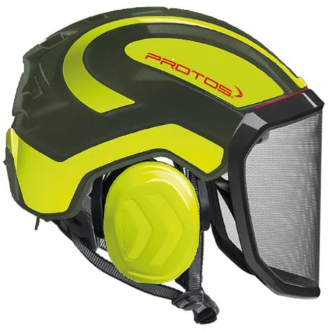 PROTOS&reg; Integral Arborist Helmet - Olive/Neon-Yellow