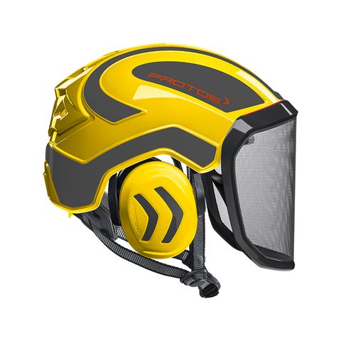 PROTOS® Integral Arborist Helmet - Yellow/Grey