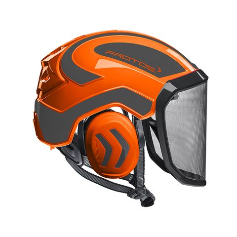 PROTOS® Integral Arborist Helmet - Orange/Grey