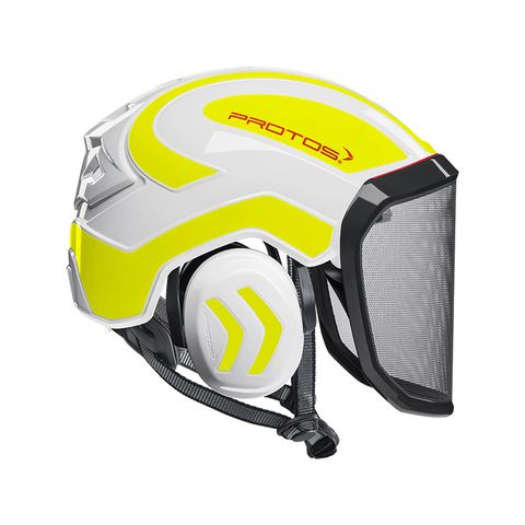 PROTOS® Integral Arborist Helmet - White/Yellow