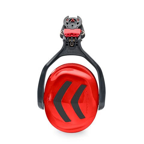 Protos Ear Protectors - Red/Grey (single)