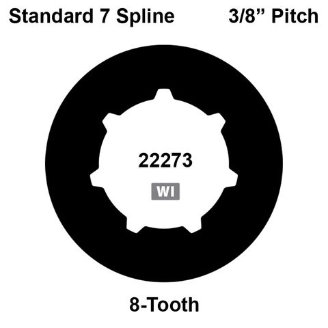 Oregon 3/8 8t std spline rim sprocket