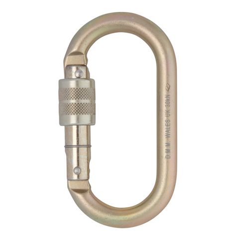 DMM 10mm Steel Oval Screwgate (Light Gold)