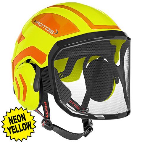 PROTOS® Integral Arborist Helmet - Neon Yellow/Orange