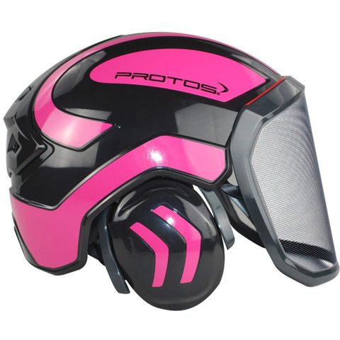 PROTOS® Integral Arborist Helmet - Black/Pink