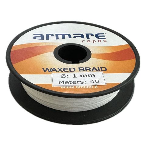 Armare 1.0mm Waxed Braid Whipping Twine 40m - White