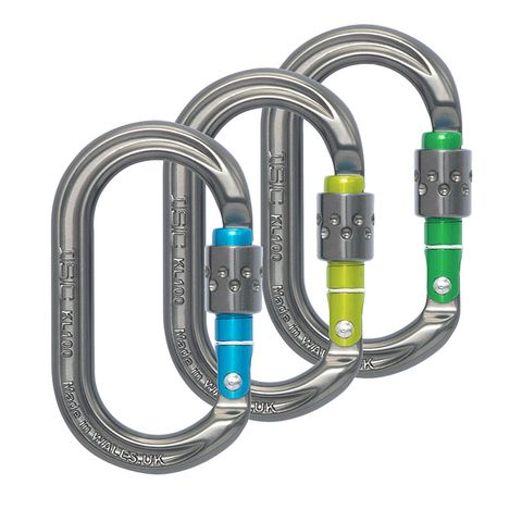 ISC Oval Accessory Carabiner - Screwgate 3 Pack - 9kN
