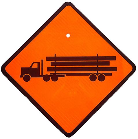 Sign Diamond Logging Truck Image 750x750