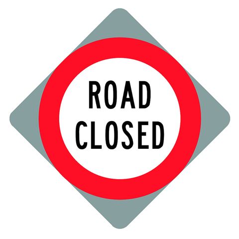 Sign Diamond "Road Closed" 750x750