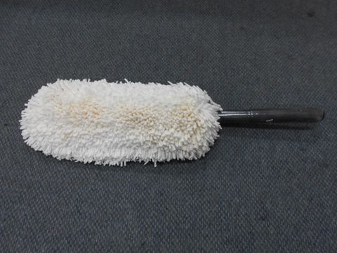 CAR DUSTER LARGE WHITE FRINGE