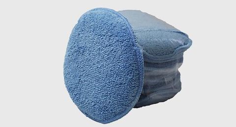 5" ROUND MICROFIBRE APPLICATOR PAD - 6/PACK. BLUE