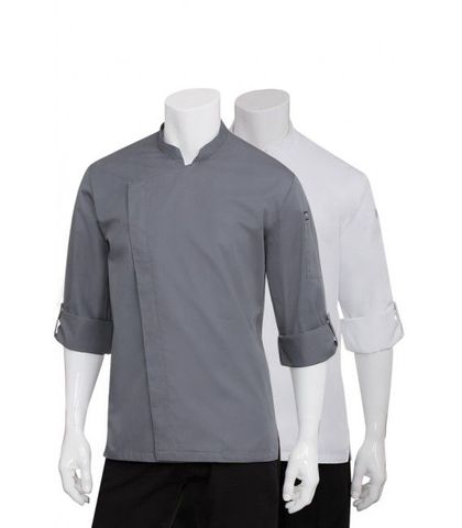 Lansing Mens Grey Cool Vent Chef Jacket