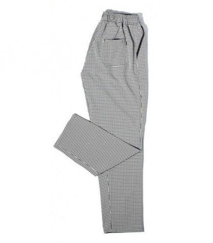 Chef Trousers - Black & White Grid Size: L