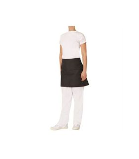 ProChef 1/2 Waist Apron Black Poly/Cotton 70x40cm