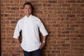 3/4 Sleeve Chef Shirt - White