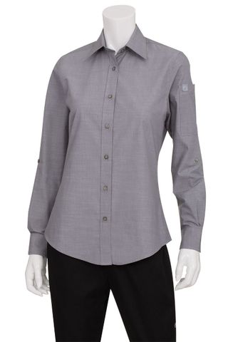 Ladies Chambray Grey Shirt XS