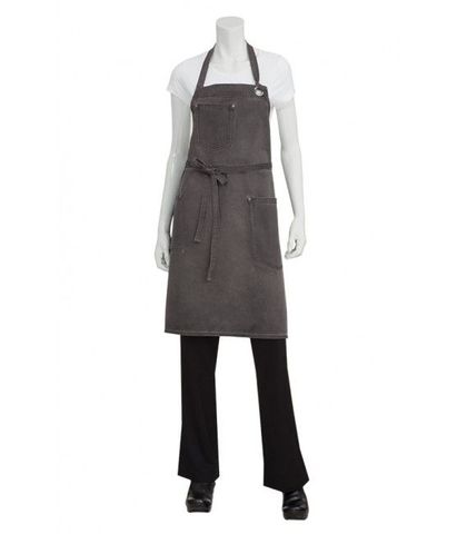 Dorset Antique Wash Finish Bib Apron - Pewter