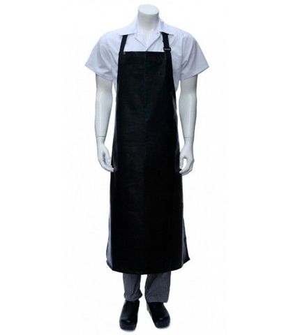 Black Long PVC Bib Apron