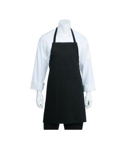 Black Bib Apron No Pocket