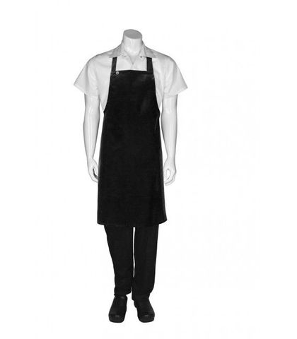 Black Short PVC Bib Apron