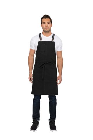 Berkeley Jet Black Bib Apron