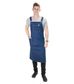 Denim Bib Apron with Crossover Ties Blue 86 x 100cm D01