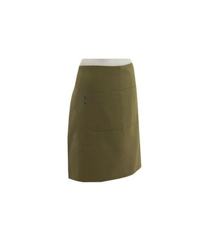 Eyelet Series Long Waist Apron Canvas With Pocket - Olive 70X60cm