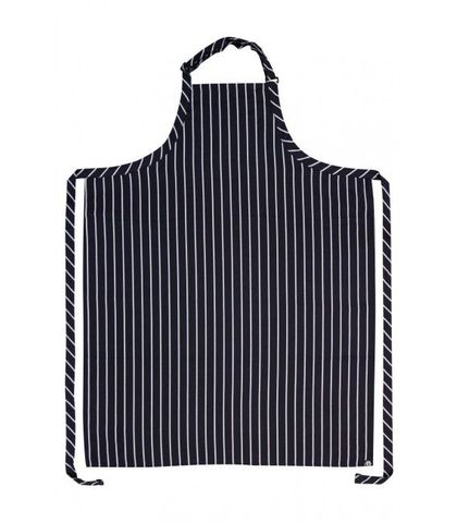 Large Navy/White Stripe Bib Apron