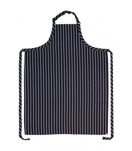 Large Navy/White Stripe Bib Apron