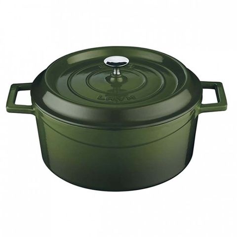 Round Casserole 4.5lt/24cm ? Green Lava Trendy