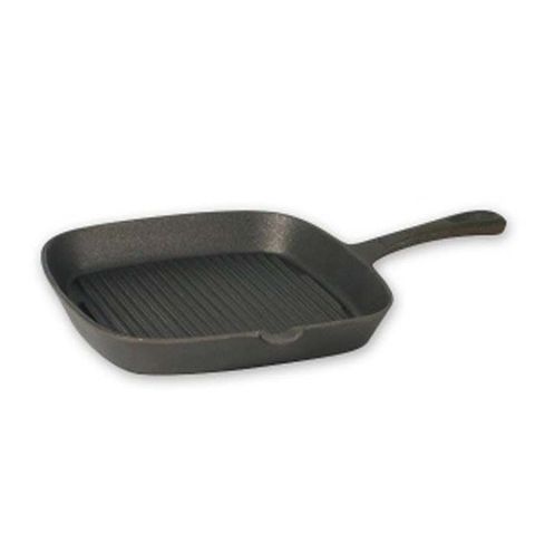 Square Skillet - Ribbed Cast Iron 265mm