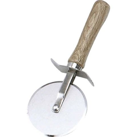 Pizza Cutter S/S With Wood HDL100mm