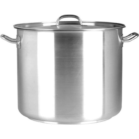 Elite 8.25lt Stockpot with Lid 18/10 - 220x220mm