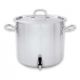 50L Stockpot With Cover and Tap 18/10 40x40cm (TT)