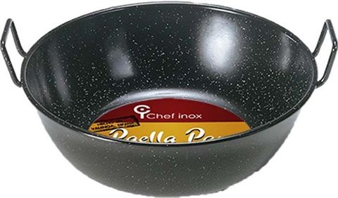 Paella Pan - Enamelled Steel Deep 360mm