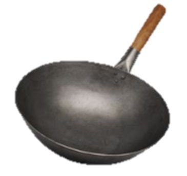 15'' Iron Wok with wood handle 380mm (thickness 1.8mm)