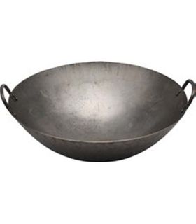 18'' Hand Hammered Asian Wok Iron 458mm