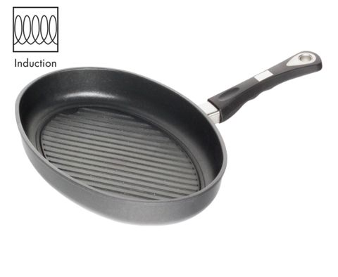 AMT Induction Fish Pan 35x24cm with Grill Surface, H:5cm (Detachable Handle)