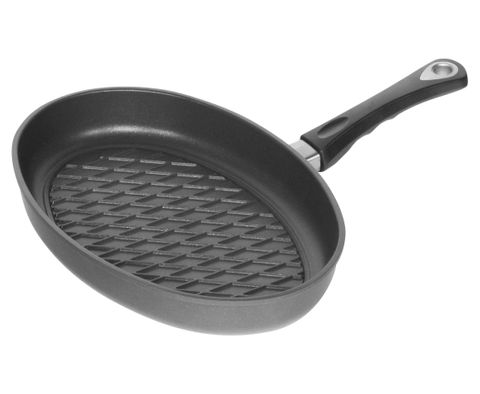 AMT Fish Pan 35x24cm with BBQ Surface, H:5cm (Detachable Handle)