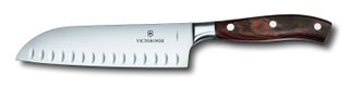 Victorinox Rosewood Forged Santoku Knife with Fluted Edge 17cm