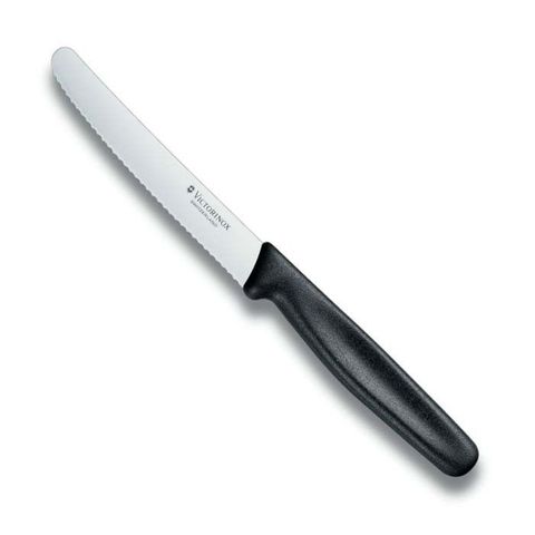 Victorinox Tomato  & Sausage Knife with Serrated blade 11cm - Black