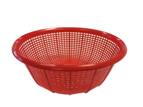 Plastic Colander Round (Coarse Mesh) 258x105 Red