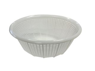 Plastic Colander Round (Coarse Mesh) 333x134 White