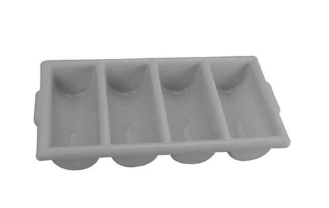 4 Compartments Cutlery Box Grey