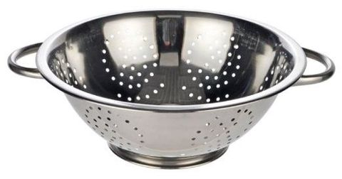 13.0lt S/S Colander with Wire HDL (4mm Holes) - 375x165mm