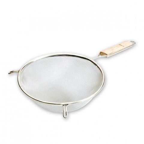 Strainer Fine Mesh Tin Plated Wood Handle 200mm