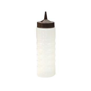 Sauce Bottle 750ml Brown Top/Clear Body - CATER-RAX