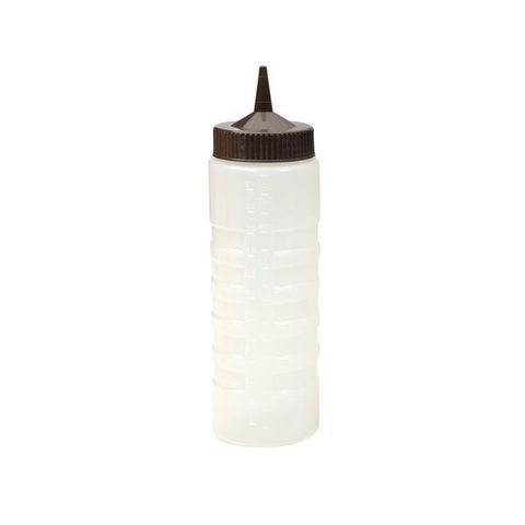 Sauce Bottle 750ml Brown Top/Clear Body - CATER-RAX