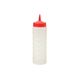 Sauce Bottle 750ml Red Top/Clear Body - CATER-RAX
